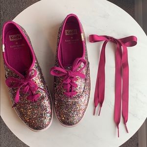 Hard to Find Multicolored Kate Spade Glitter Keds